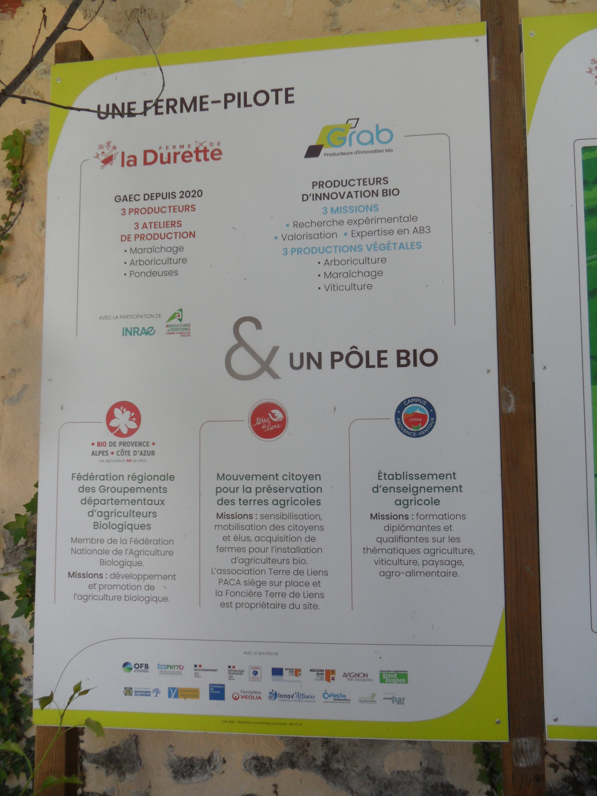 Visite de la ferme expérimentale de la Durette – LPA La Ricarde